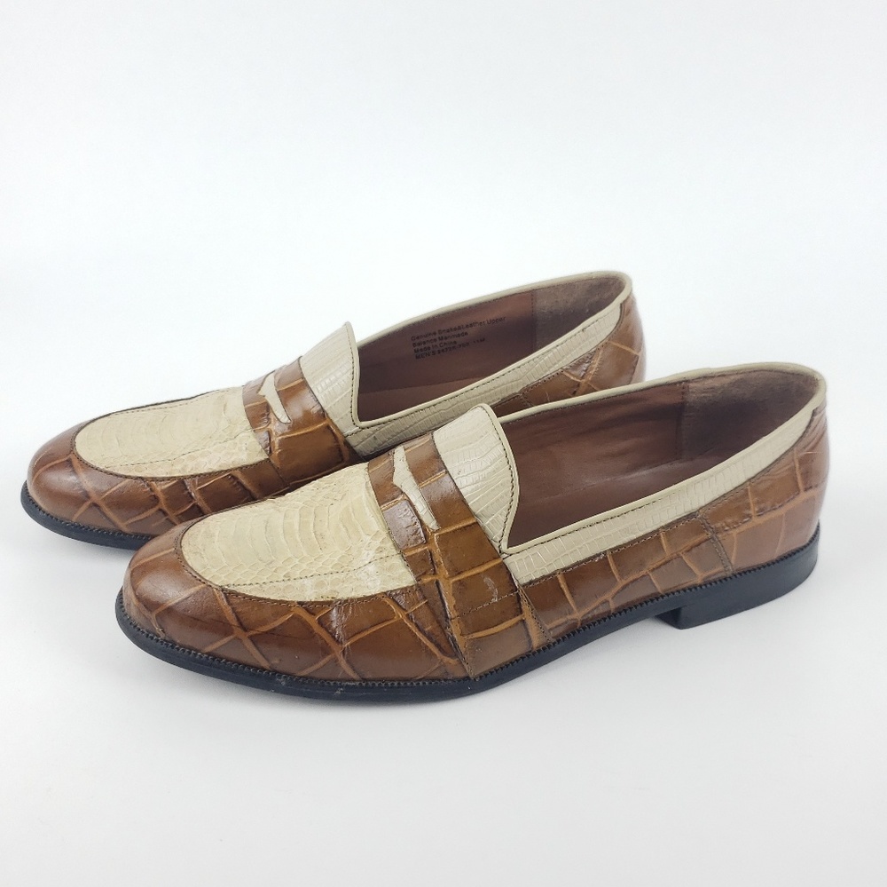 Stacy Adams Snake Skin Penny Loafer Dress Shoe 11M